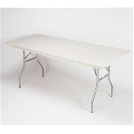KWIK COVERS Kwik Covers 3072PK-IVORY 30 x 72 in. Fitted Plastic Table Covers With Elastic 3072PK-IVORY